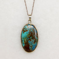 Stunning Tibetan Turquoise in Sterling Silver Necklace