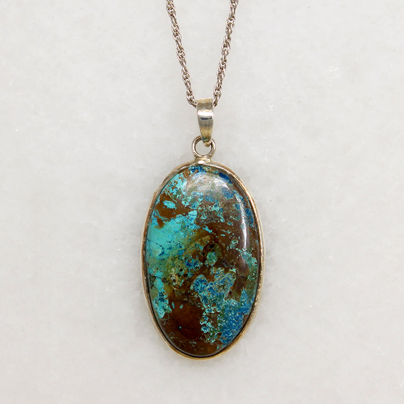 Stunning Tibetan Turquoise in Sterling Silver Necklace