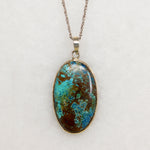 Stunning Tibetan Turquoise in Sterling Silver Necklace