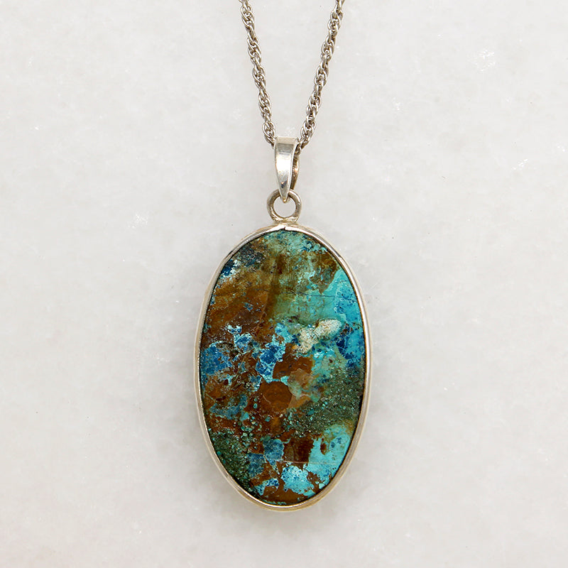 Stunning Tibetan Turquoise in Sterling Silver Necklace