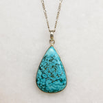 Brilliant Tibetan Turquoise & Sterling Silver Necklace