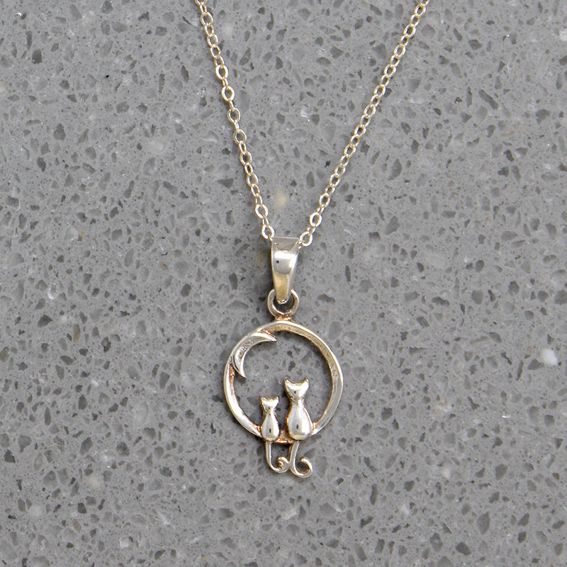 Little Love Cats Sterling Silver Artisan Necklace