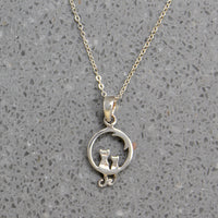 Little Love Cats Sterling Silver Artisan Necklace