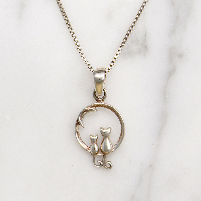 Little Love Cats Sterling Silver Artisan Necklace