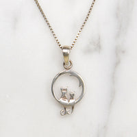 Little Love Cats Sterling Silver Artisan Necklace