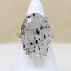 Tourmalined Quartz & Sterling Artisan Cocktail Ring