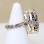 Tourmalined Quartz & Sterling Artisan Cocktail Ring