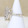 Pear-Cut Tourmalined Quartz in Sterling Artisan Ring