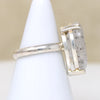 Pear-Cut Tourmalined Quartz in Sterling Artisan Ring