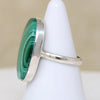 Green Wave Artisan Malachite & Sterling Ring