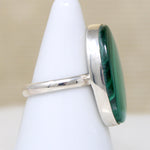 Green Wave Artisan Malachite & Sterling Ring