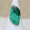 Poison-Green Malachite Spiderweb Ring