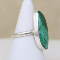Poison-Green Malachite Spiderweb Ring