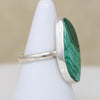 Poison-Green Malachite Spiderweb Ring