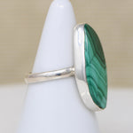 Poison-Green Malachite Spiderweb Ring