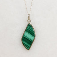 Curvaceous Malachite & Sterling Silver Necklace