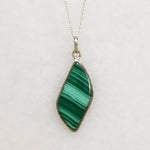 Curvaceous Malachite & Sterling Silver Necklace