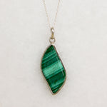 Curvaceous Malachite & Sterling Silver Necklace
