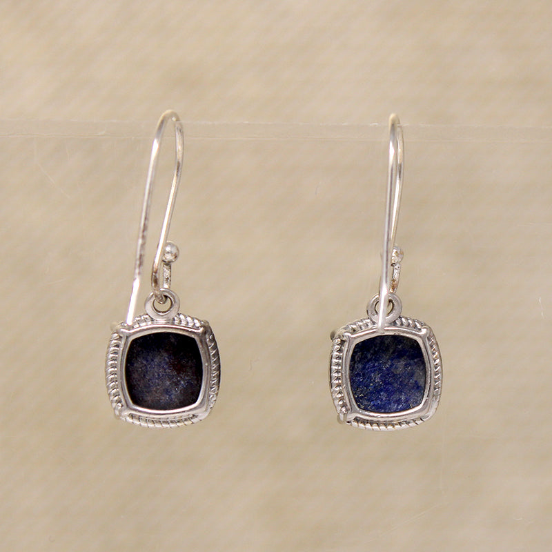 Royal Blue Lapis Lazuli & Sterling Artisan Earrings