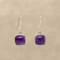 Lovely Lilac Amethyst & Sterling Artisan Earrings