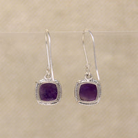 Lovely Lilac Amethyst & Sterling Artisan Earrings