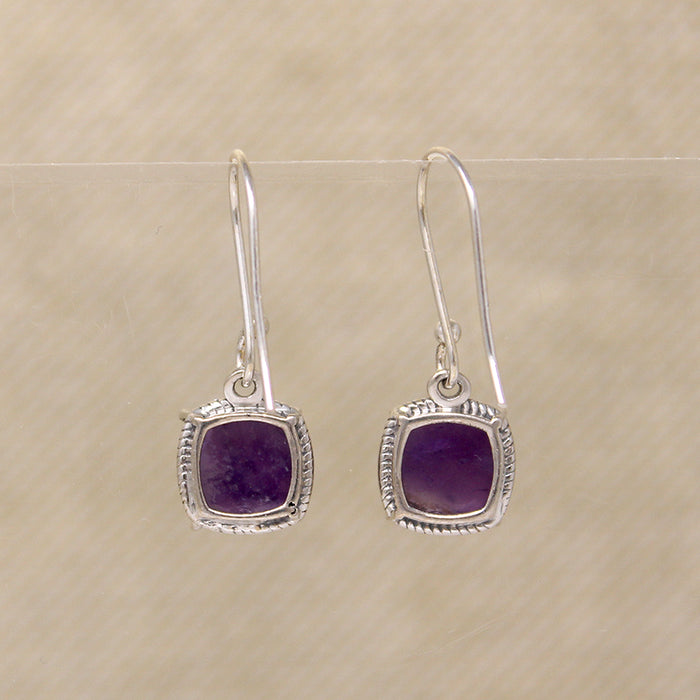 Lovely Lilac Amethyst & Sterling Artisan Earrings
