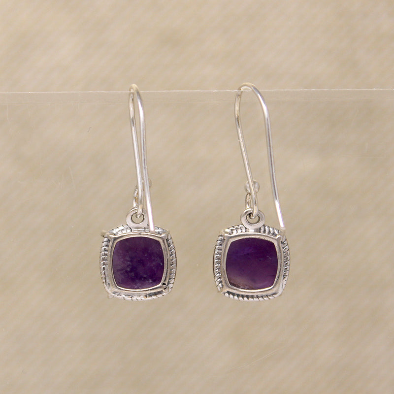Lovely Lilac Amethyst & Sterling Artisan Earrings