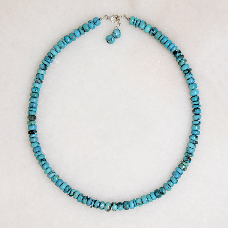 Dreamy Turquoise Bead & Sterling Artisan Necklace