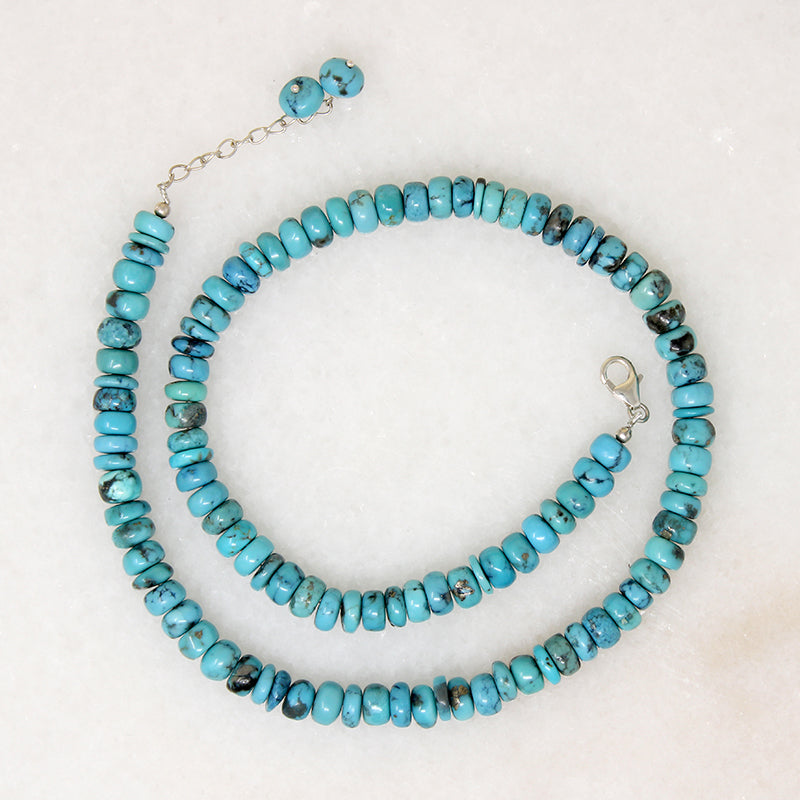 Dreamy Turquoise Bead & Sterling Artisan Necklace