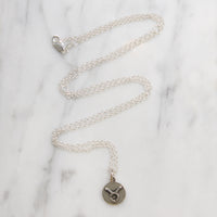 Signs of the Zodiac Sterling Silver Disc Necklaces