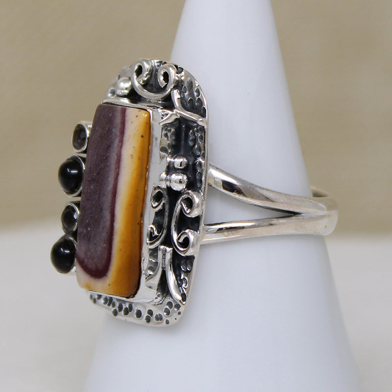 Unique Artisan Agate & Sterling Silver Ring