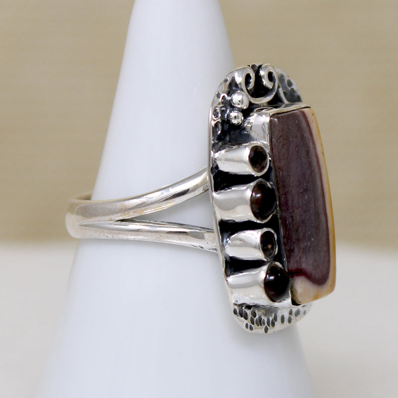 Unique Artisan Agate & Sterling Silver Ring