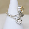 Unexpected Citrine & Pyrite Artisan Bypass Ring