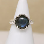Luminous Blue Labradorite & Sterling Artisan Ring