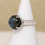 Luminous Blue Labradorite & Sterling Artisan Ring