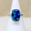 Brilliant Blue & Green Azurite & Sterling Artisan Ring