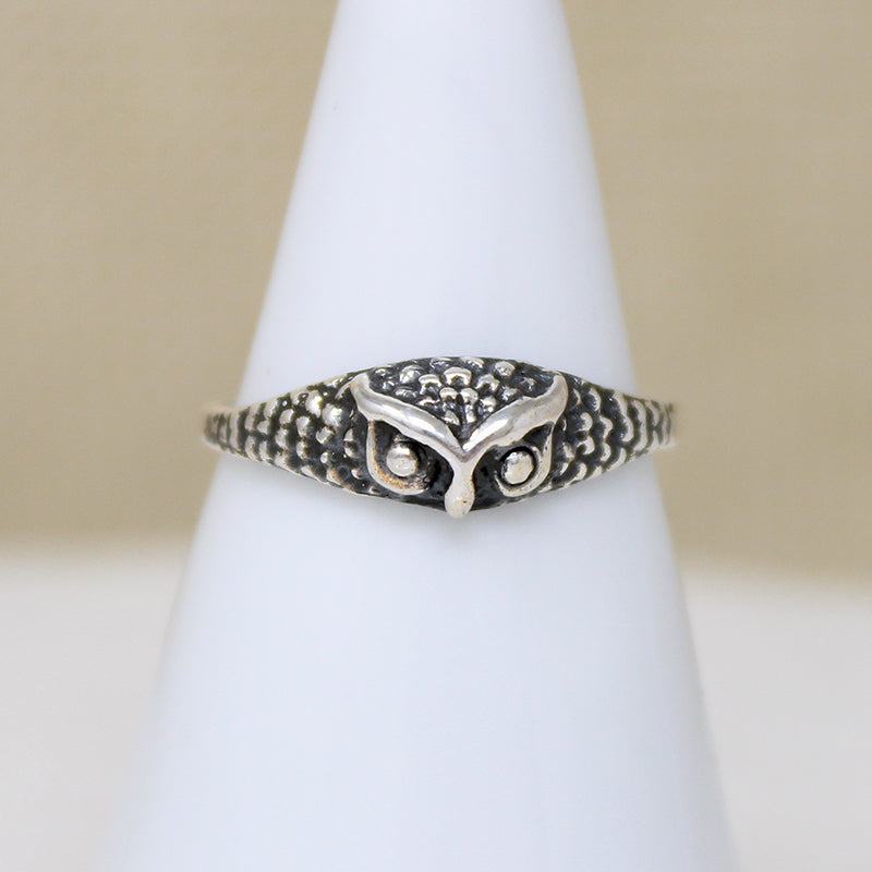 Whimsical Little Sterling Silver Owl Ring