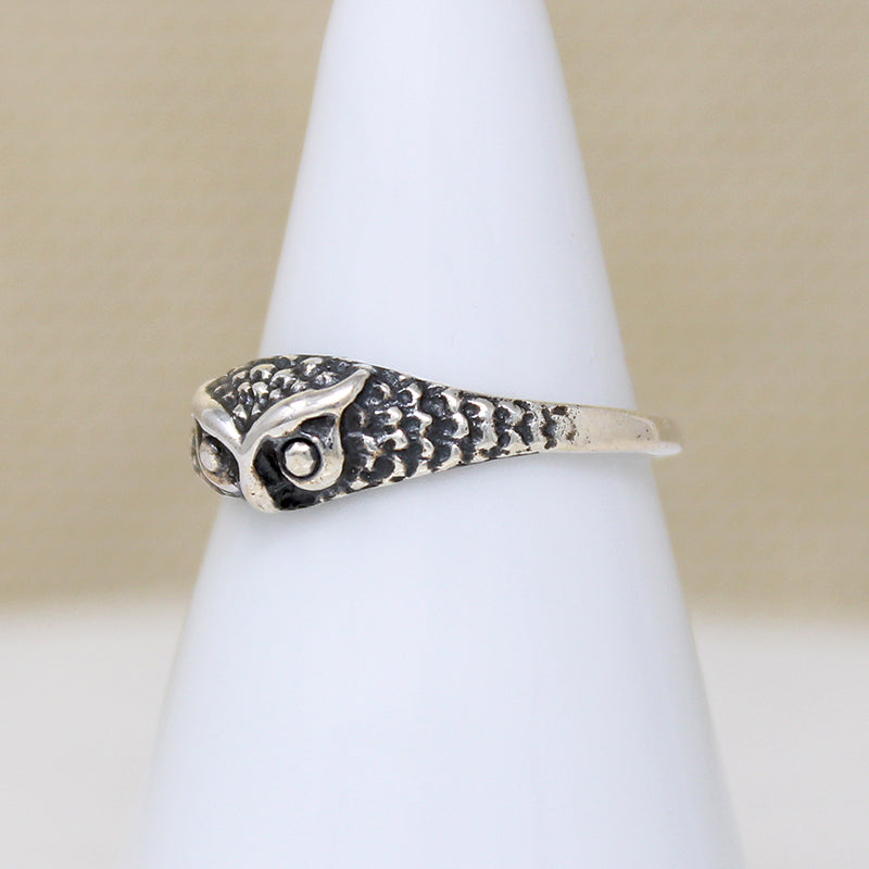 Whimsical Little Sterling Silver Owl Ring