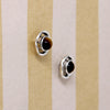 Gorgeous Golden Tiger's Eye in Sterling Silver Studs