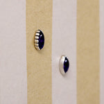 Pretty Purple Amethyst & Sterling Navette Stud Earrings