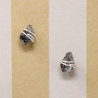 Herkimer "Diamond" & Sterling Wire Stud Earrings