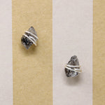 Herkimer "Diamond" & Sterling Wire Stud Earrings