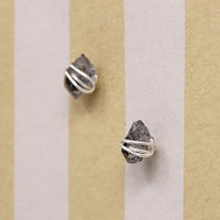 Herkimer "Diamond" & Sterling Wire Stud Earrings