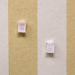 Pastel Pink Quartz in Sterling Silver Stud Earrings