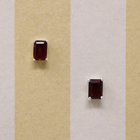 Lush Red Garnets in Sterling Stud Earrings