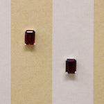 Lush Red Garnets in Sterling Stud Earrings