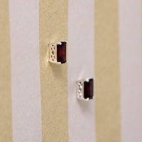 Lush Red Garnets in Sterling Stud Earrings