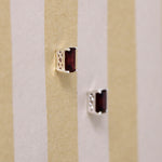 Lush Red Garnets in Sterling Stud Earrings