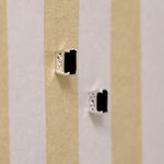 Black Onyx & Sterling Silver Artisan Stud Earrings