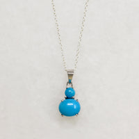 Impossible Blue Turquoise & Sterling Artisan Pendant